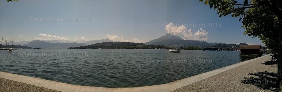 Fotoaufnahme in Luzern mit Sicht auf den Vierwaldstättersee